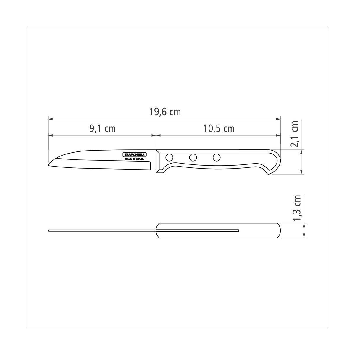 Μαχαίρι γενικής χρήσης Tramontina Polywood 9cm