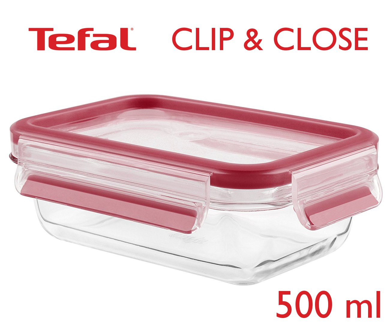 Tefal Clip & Close φαγητοδοχείο γυάλινο 500ml