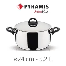 Χύτρα Ν.24 5,2L Homebliss Pyramis 18/10 INOX