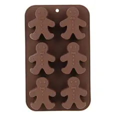 Φόρμα σιλικόνης 6 θέσεων Gingerbread man
