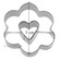 Κουπάτ ανοξείδωτο λουλούδι με καρδιά 2D
