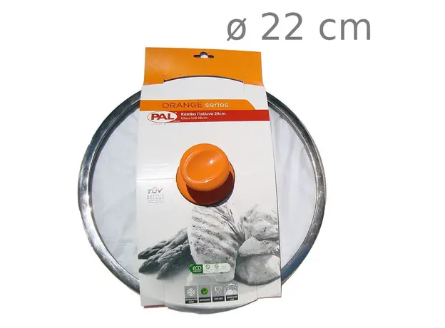 Καπάκι κατσαρόλας γυάλινο Pal Orange 22 cm