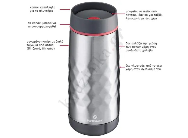 Ποτήρι θερμός Viva mug 0,4L Νο5280 Inox