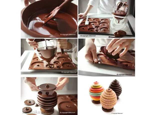 Φόρμα σιλικόνης τρισδιάστατο αυγό Silikomart 3d Egg Choc