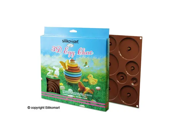 Φόρμα σιλικόνης τρισδιάστατο αυγό Silikomart 3d Egg Choc