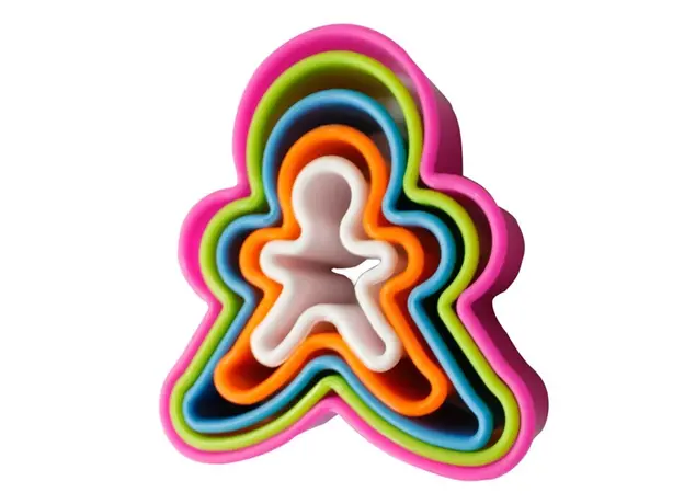 Σετ 5 πλαστικά κουπάτ Gingerbread Man