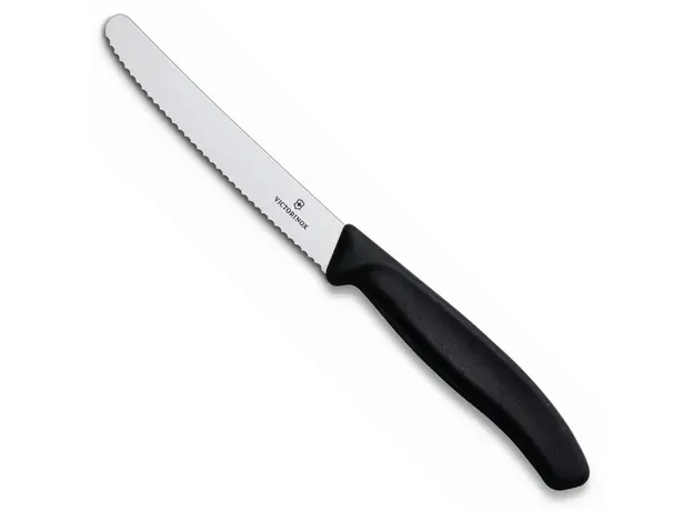 Μαχαίρι Victorinox πριονωτό 11 cm μαύρη λαβή 6.7833