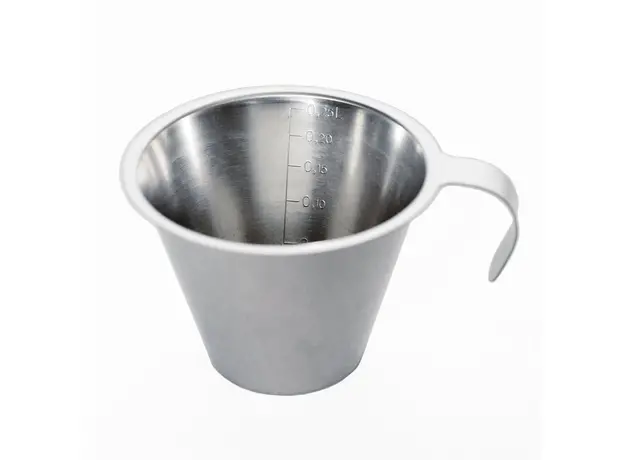 Μεζούρα ανοξείδωτη κωνική με λαβή 250ml